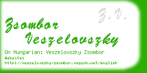 zsombor veszelovszky business card
